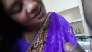 Indian aunty sucking his bf. 
