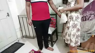 For a thousand rupees, the young maid took off her sari and got her pussy and ass